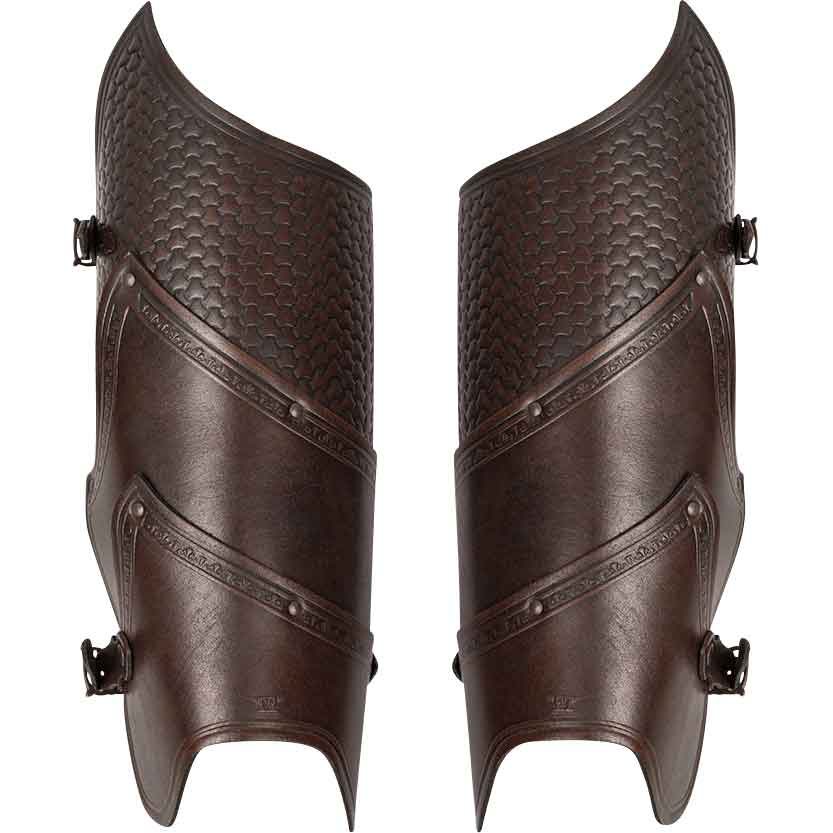 Image of Alistair Deluxe Leather Greaves