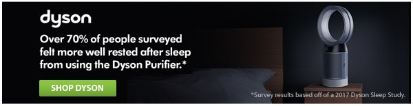 Sleep well with Dyson's Purifier