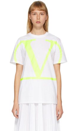 Valentino - White & Yellow VLogo T-Shirt