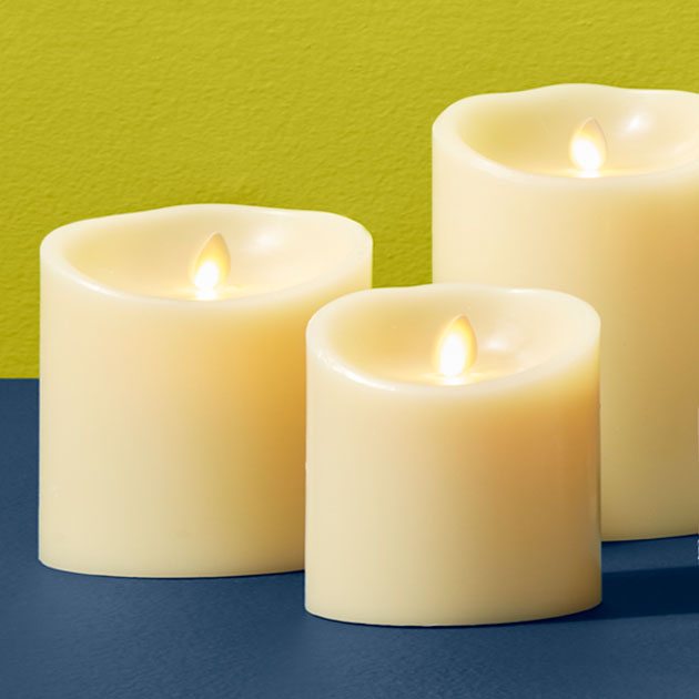 NEW! Luminara® Real Flame-Effect Pillar Candles 