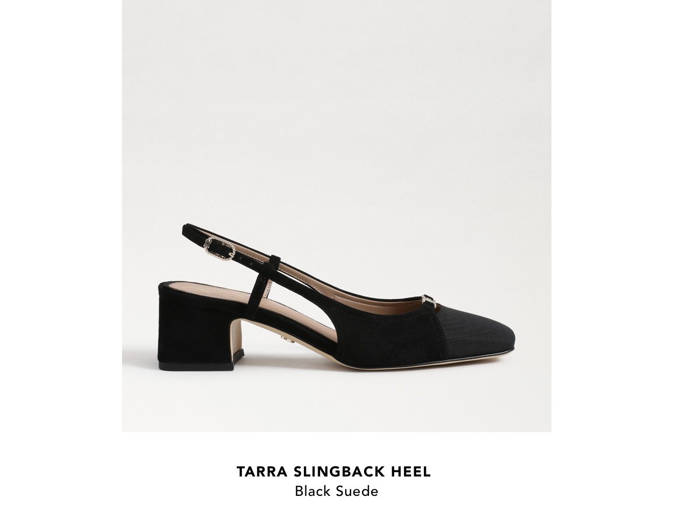 Tarra Slingback Heel (Black Suede)