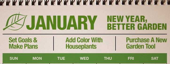 NEW YEAR, BETTER GARDEN GET ON SCHEDULE