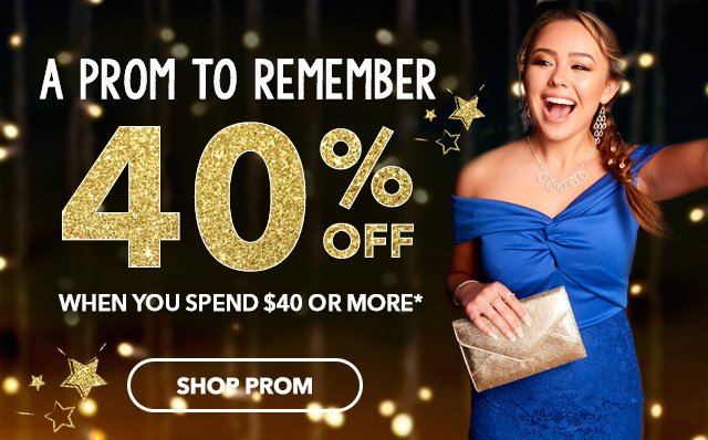 40% off prom when you spend $40