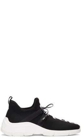 Prada - Black Knit Logo Sneakers