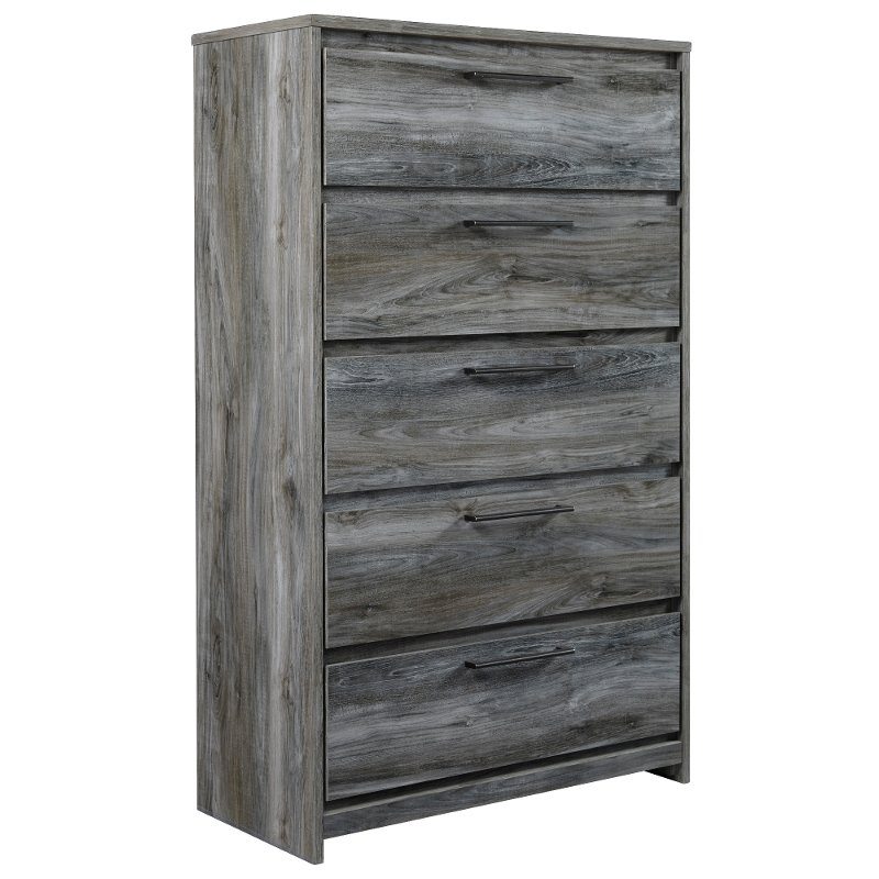 Rustic Contemporary Smoke Gray Chest of Drawers - Twila