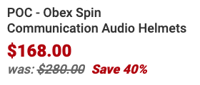 POC Obex Spin Communication Audio Helmets, Hydrogen White, 600 360° Spin POC Obex Spin Communication Audio Helmet Price