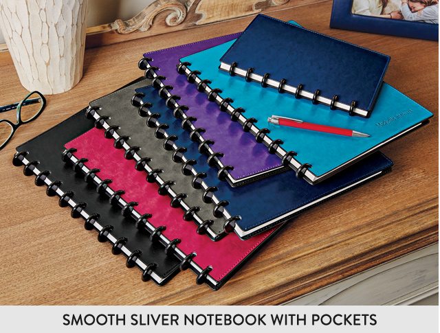 Shop Smooth Sliver Notebook with Pockets