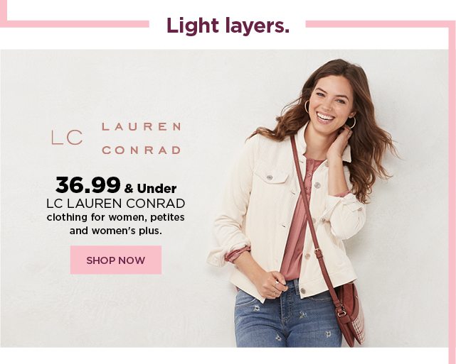 36.99 and under lc lauren conrad clothing for women, petites, and women's plus. shop now.