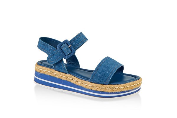 One Band Platform Espadrille Sandals