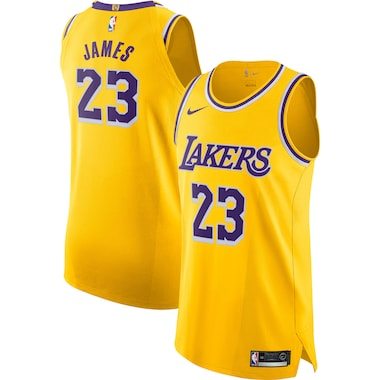 LeBron James Los Angeles Lakers Nike Authentic Player Jersey Yellow - Icon Edition