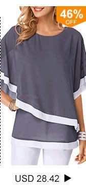 Half Sleeve Dark Grey Chiffon Blouse