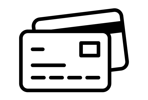 two debit cards icon