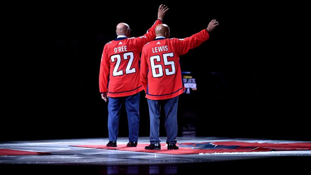 Ceremonial Puck Drop with U.S. Representative John Lewis and Willie O'Ree