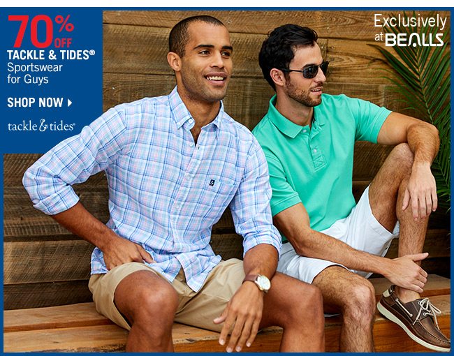 Shop 70% Off Tackle & Tides Sportswear for Guys