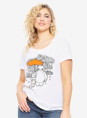 Baymax & Mochi Umbrella Tee Plus Size