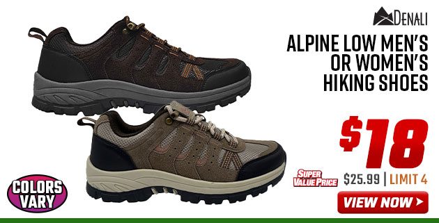 Denali Alpine Low Men's or Women's Hiking Shoes