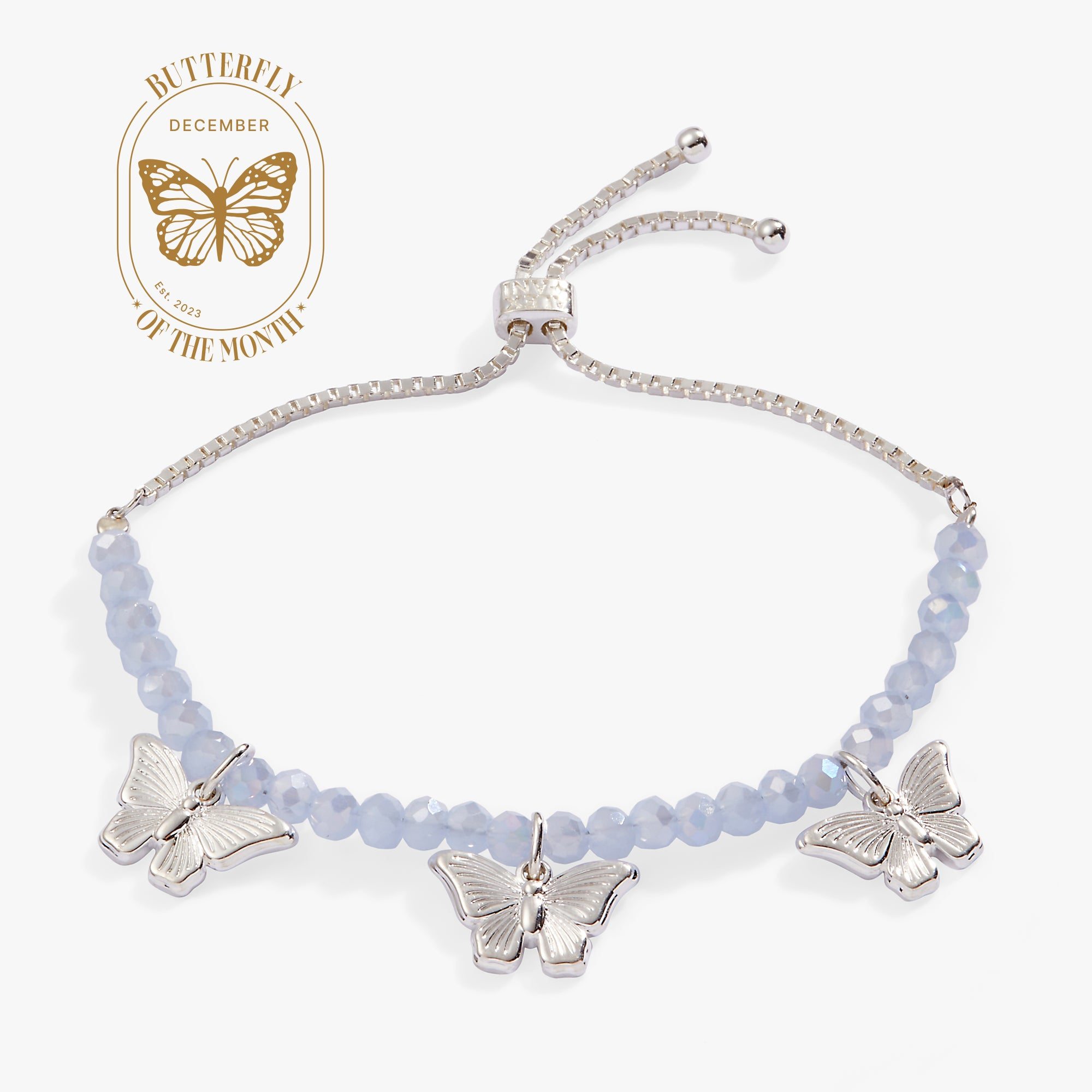 Image of Butterfly Multi-Charm Bolo Bracelet