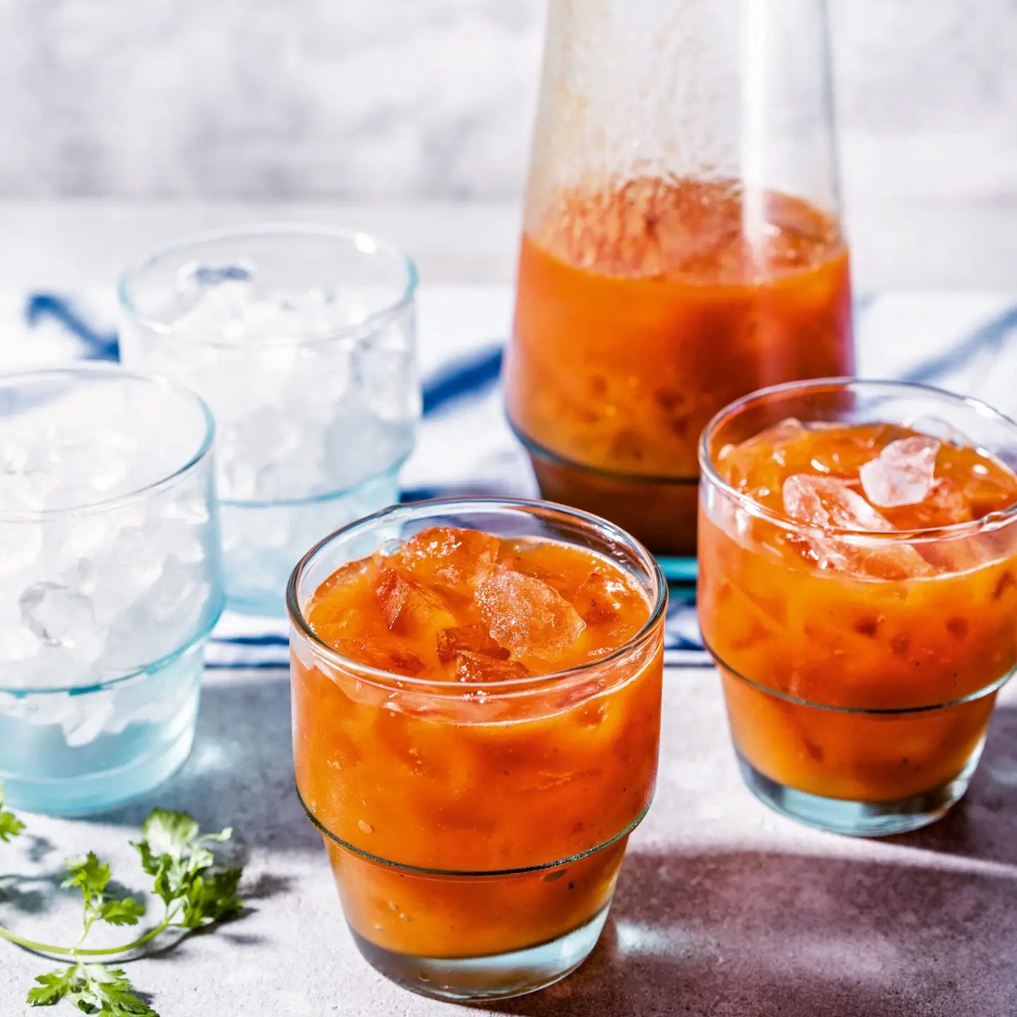Papaya and Cilantro Agua Fresca