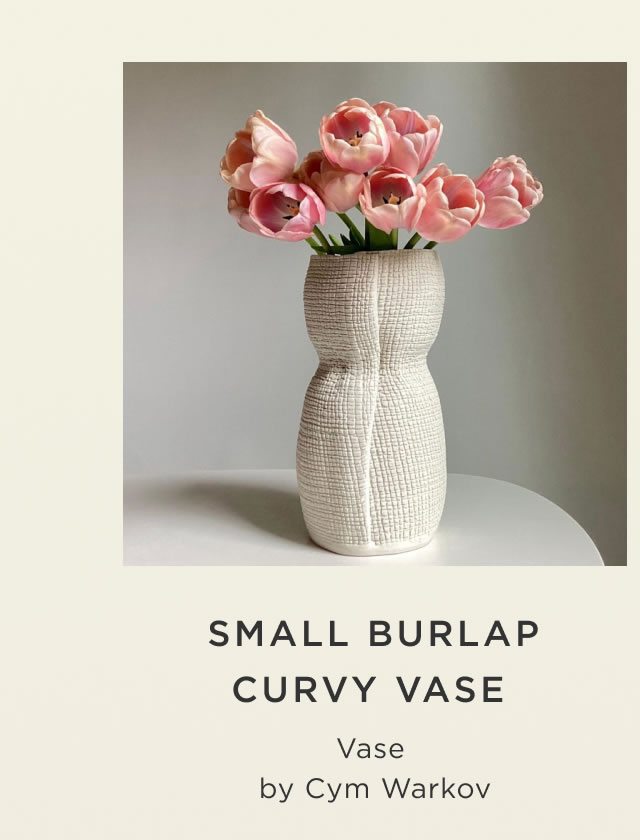 Small Burlap Curvy Vase