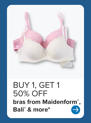 BUY 1, GET 1 50% OFF bras from Maidenform, Bali & more*