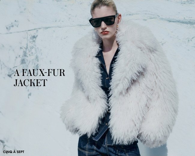 a faux fur jacket