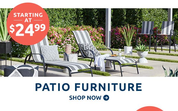 Patio Furniture Starting At $24.99