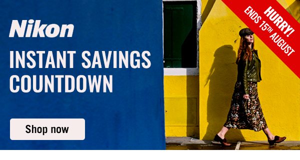 Nikon Instant savings countdown