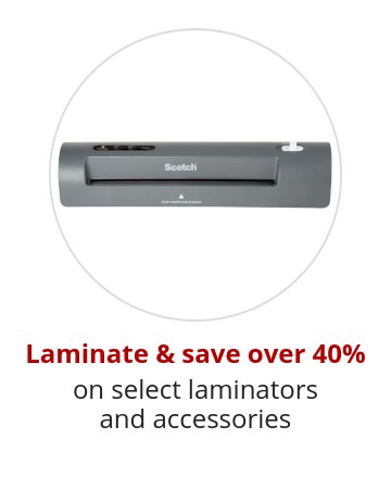 Laminate & save over 40% on select laminators and accessories