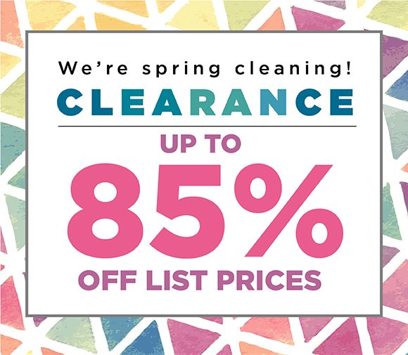 CLEARANCE - up to 85% off