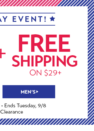 20% off* + Free Shipping on $29+ - Shop Men's