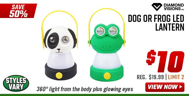 Diamond Vision Dog or Frog LED Lantern