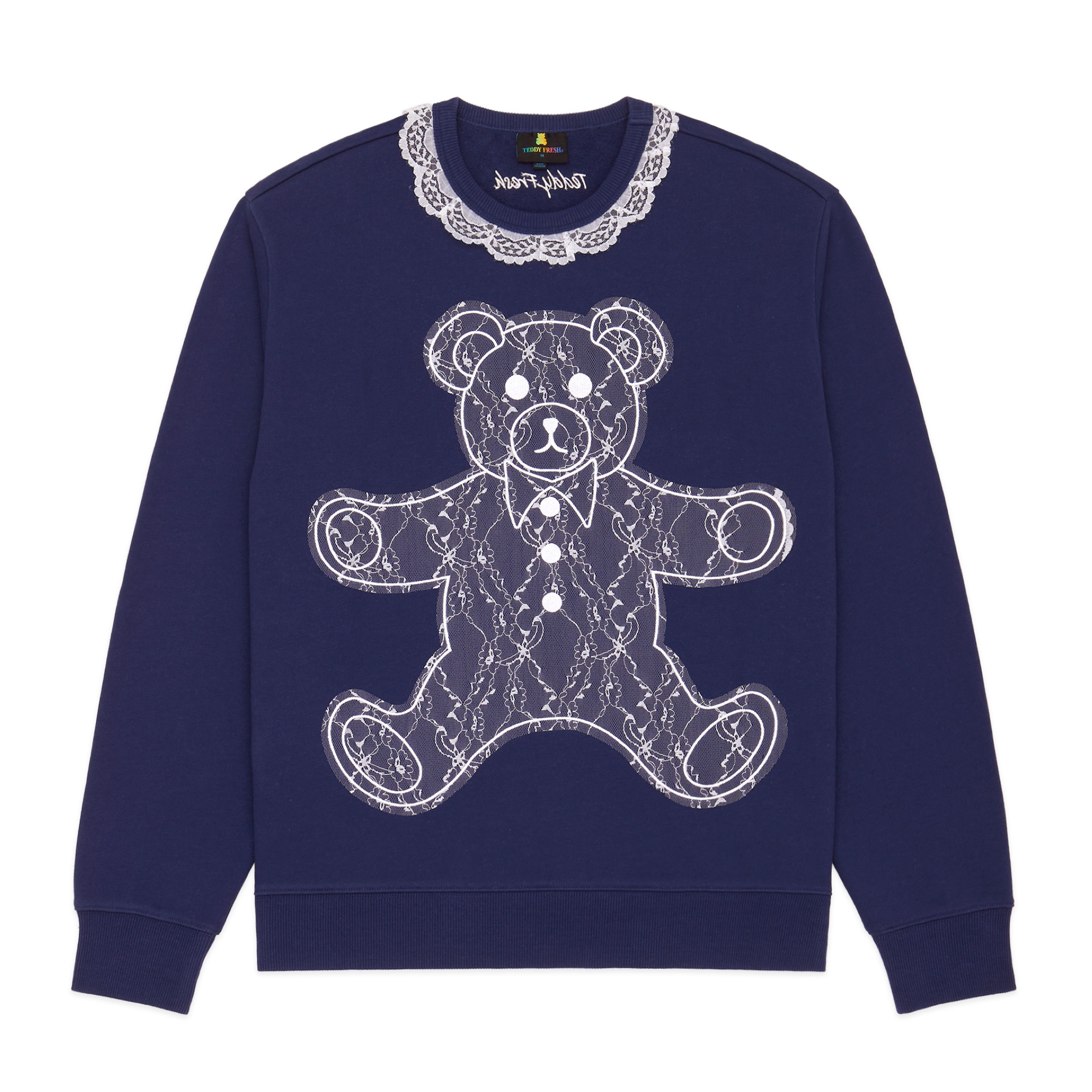 Image of Lace Applique Bear Sweatshirt