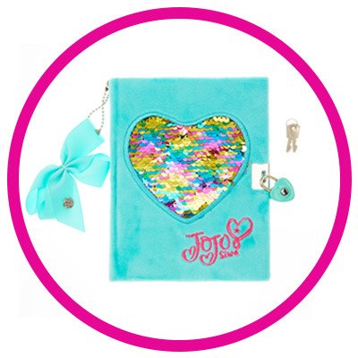 JoJo Siwa Mint Reversible Sequin Heart Notebook