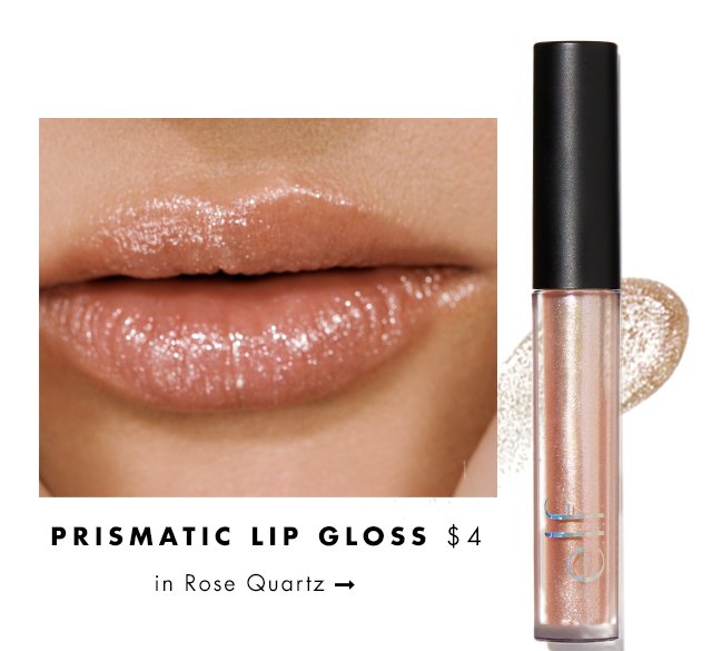 Prismatic Lip Gloss in Rose Quartz, $4