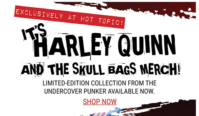 It's Harley Quinn and the SKull Bags Merch!