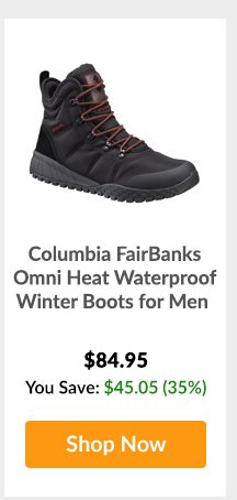 Columbia FairBanks Omni Heat Waterproof Winter Boots for Men