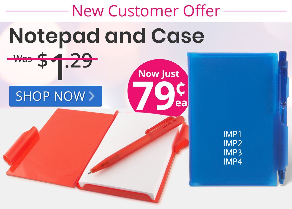 Notepad and Case for only 79¢ each!