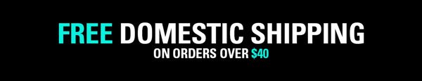 Free domestic shipping on orders over $40