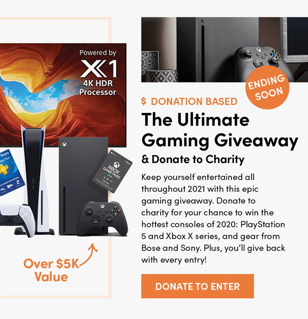 The Ultimate Gaming Giveaway & Donate To Charity | Donate To Enter