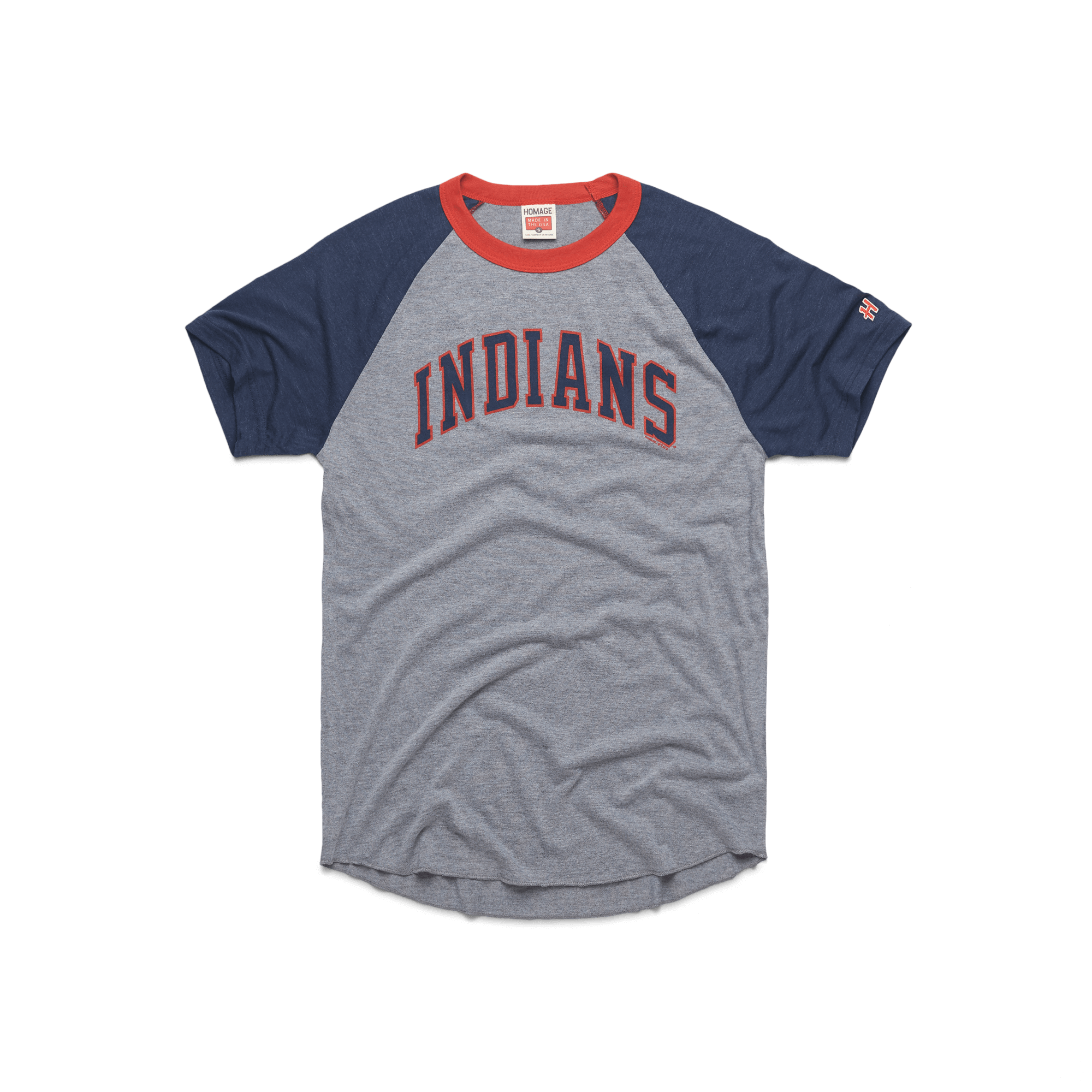 Block Indians Arch Baseball T-Shirt