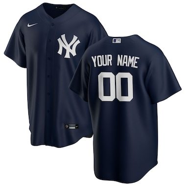 New York Yankees Nike Alternate Replica Custom Jersey - Navy