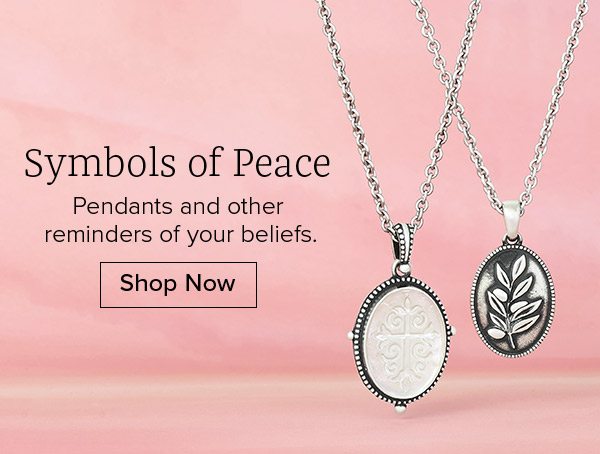 Symbols of Peace - Pendants and other reminders of your beliefs. Shop Now