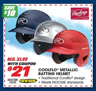 Rawlings Coolflo Metallic Junior Batting Helmet