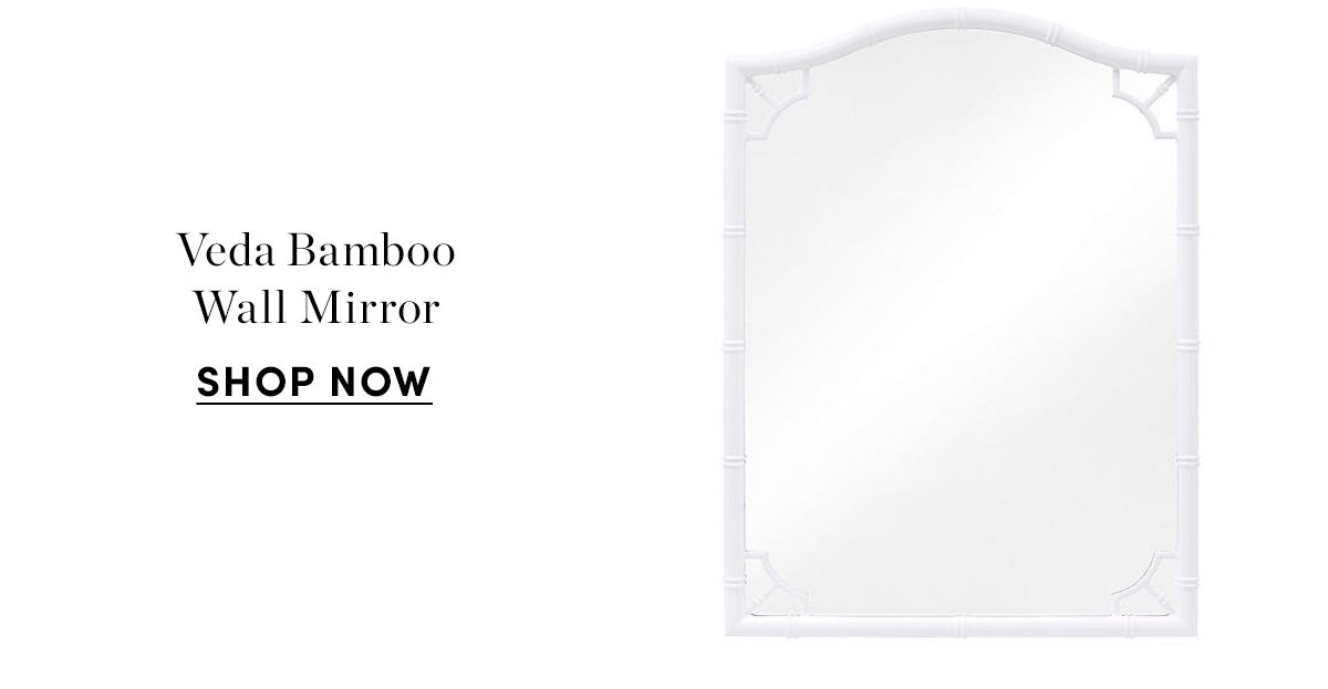Veda bamboo wall mirror
