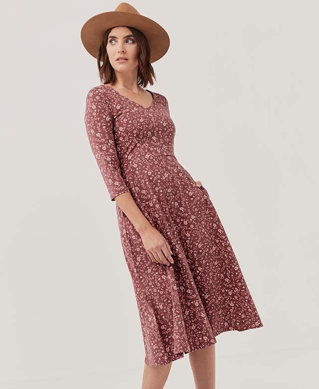 Fit & Flare Midi Party Dress