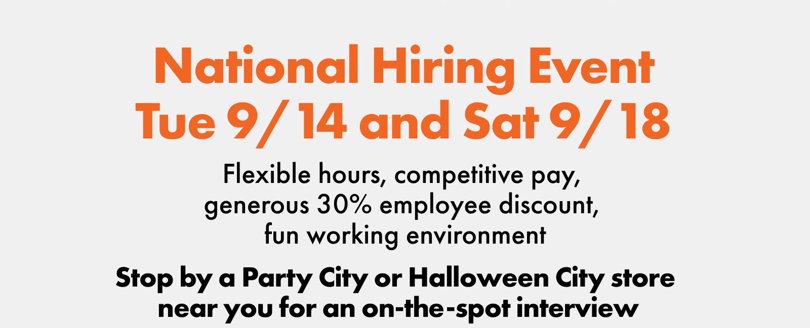National Hiring Event | Tue. 9/14 and Sat. 9/18