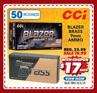 CCI Blazer Brass 9mm Ammo