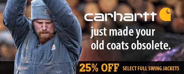 Carhartt 25% OFF Select Full Swing Jackets. Hurry, Offer Ends 11/26/18