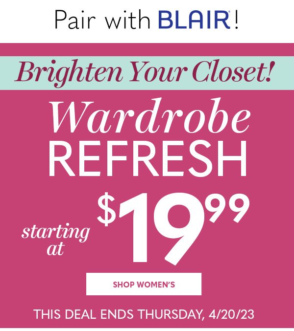 WARDROBE REFRESH starting at $19.99 - SHOP WOMEN'S