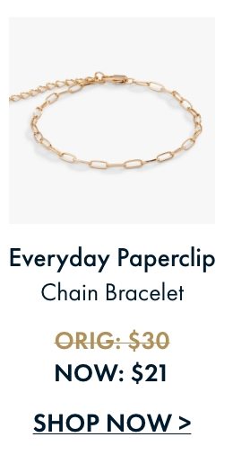 Everyday Paperclip Bracelet |30% Off